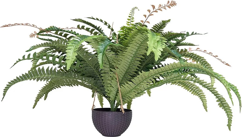 Sztuczna Paproć SucceBuy, Fałszywa Paproć z Bostonu 95-105 cm, 80 Liści, Z Doniczką, Wisząca/Ustawiona, Dekoracja Wewnętrzna/Zewnętrzna, Dom/Biuro