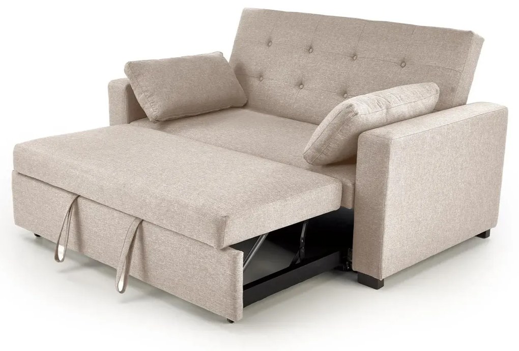 Sofa rozkładana z funkcją spania PAULINIO beżowa HALMAR