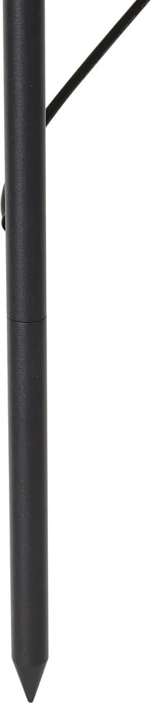 Zestaw 3 nowoczesnych lamp ogrodowych na szpilkach czarnych z LED IP44 - Garly Ball