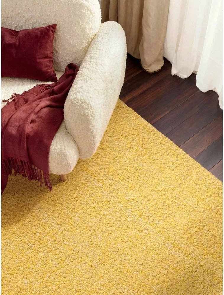 Żółty dywan z materiału bouclé tkany ręcznie 200x290 cm Notting Hill Portobello – Ted Baker