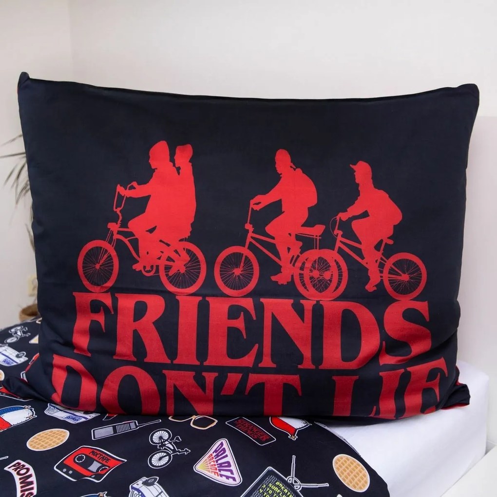 Jerry Fabrics Pościel bawełniana Stranger Things Upside Down, 140 x 200 cm, 70 x 90 cm