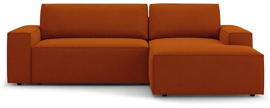 Ceglasty rozkładany narożnik (prawostronny) Jodie – Micadoni Home