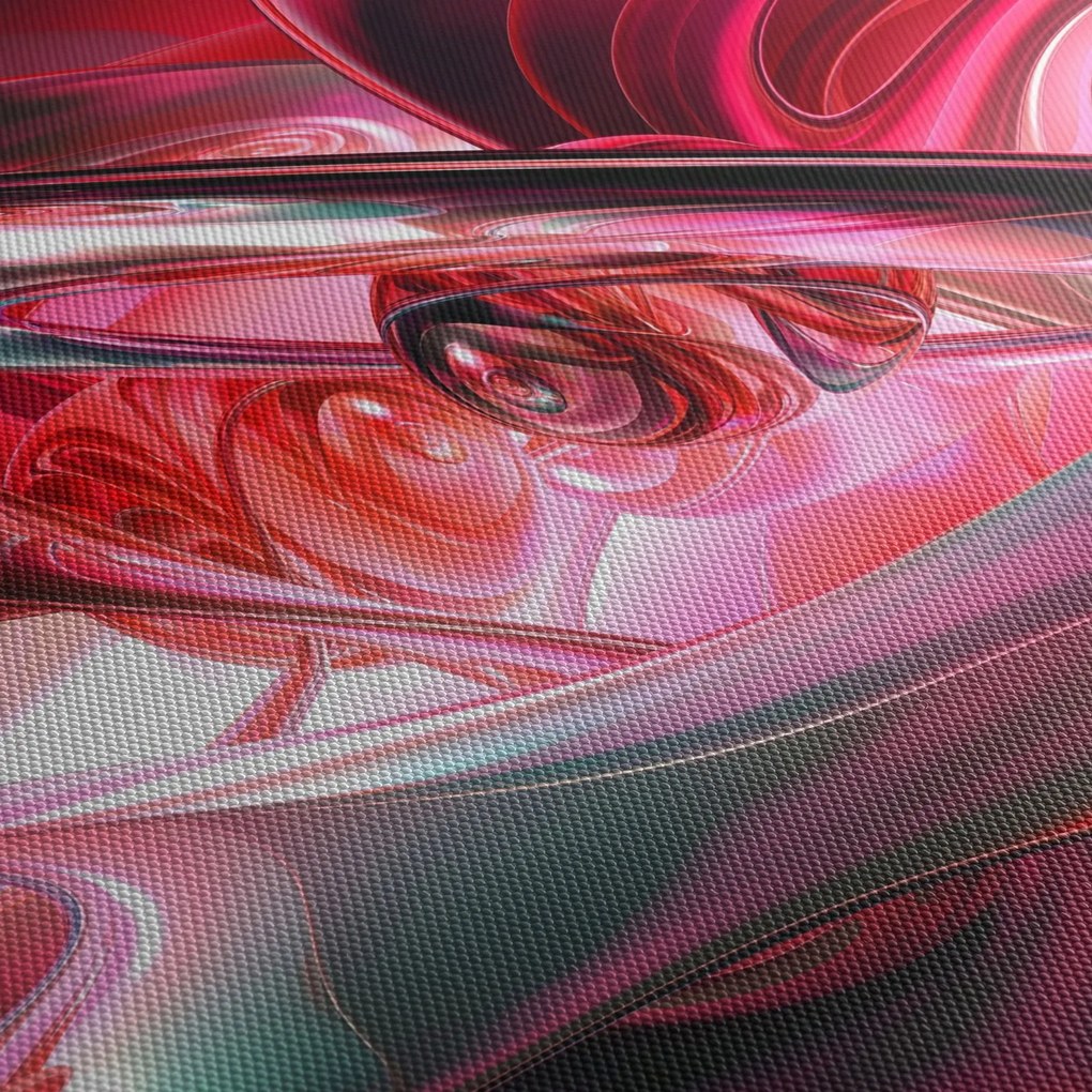 Obraz czerwonych fraktali (70x50 cm)