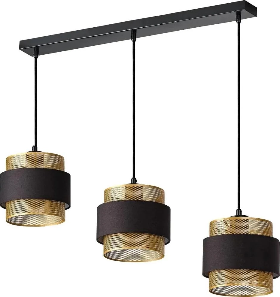 Osram - Lampa wisząca na przewodzie DECOR HORNET 3xE27/10W/230V czarny/złoty