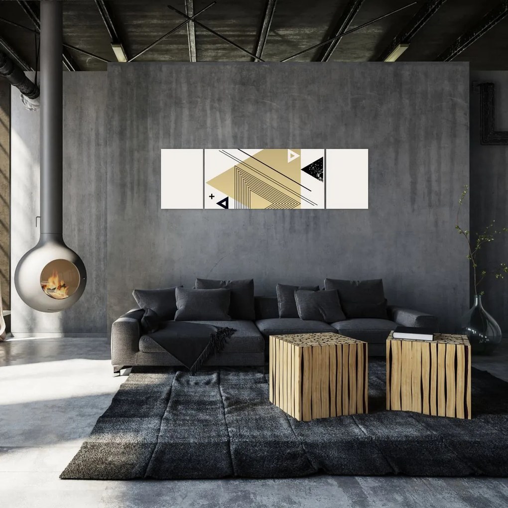 Obraz - Kształty geometryczne N⁰4 (170x50 cm)