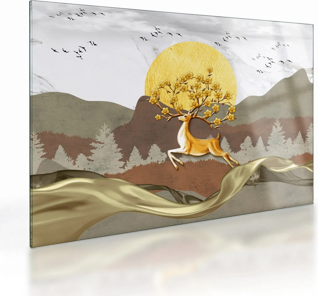 Obraz na szkle jelenia (70x50 cm)