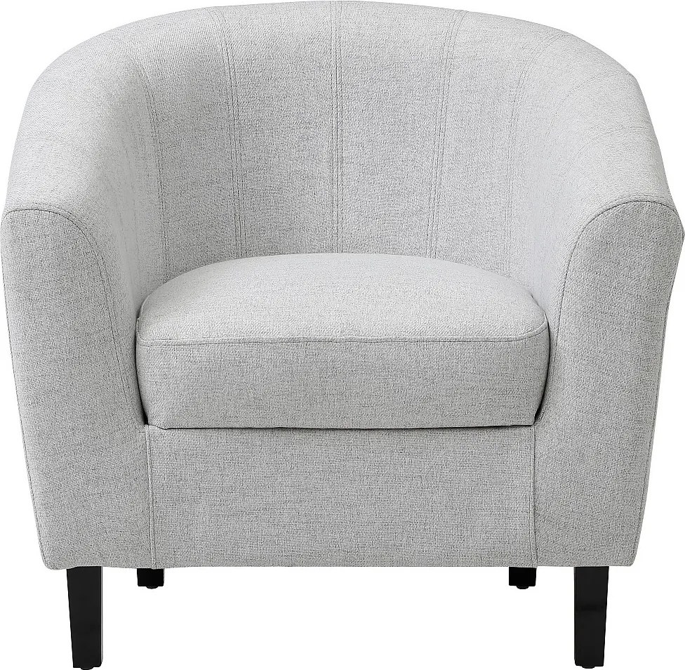 Fotel kabriolet z jasnoszarej tkaniny melanżowej CRISTOBAL