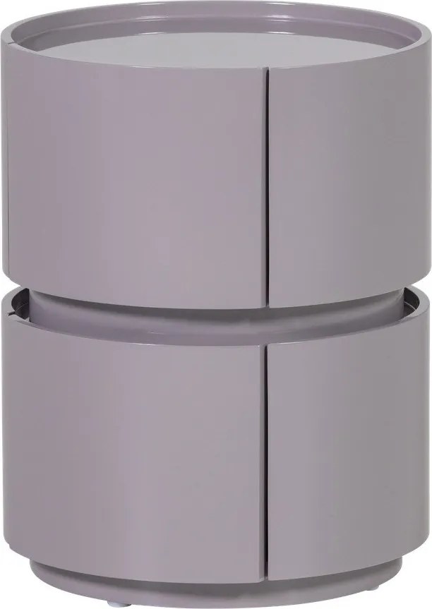 Jasnoszara szafka nocna z połyskiem Lunex – WOOOD