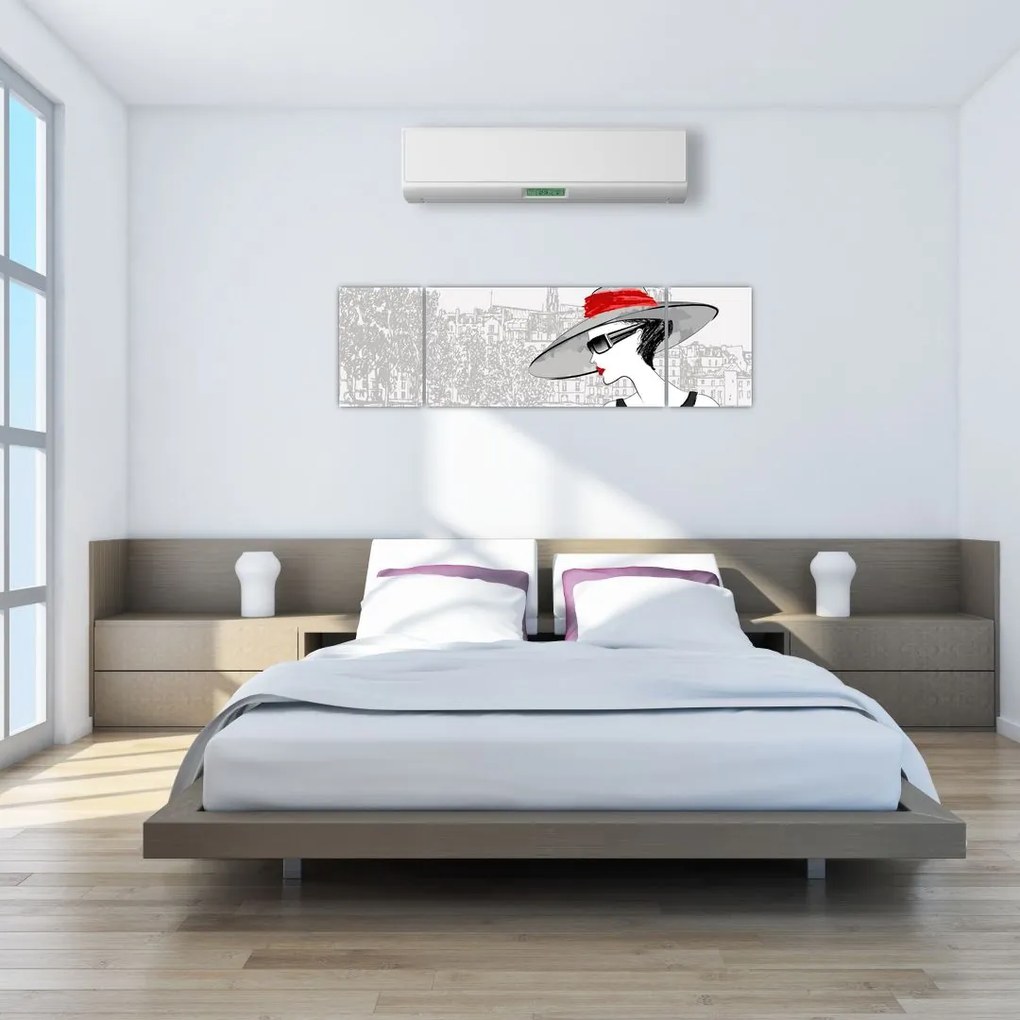 Obraz  - Dama w mieście (170x50 cm)