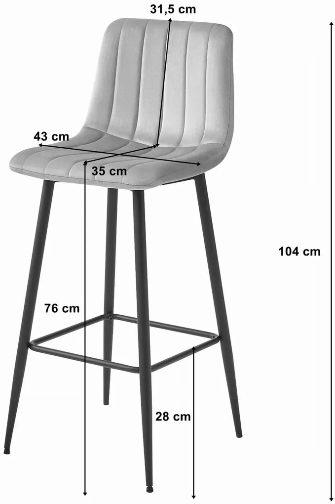 Ciemnoróżowy hoker tapicerowany metalowy Edna 3X