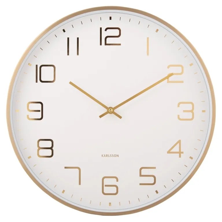 Karlsson 5973WH designerski zegar ścienny biały,średnica 40 cm