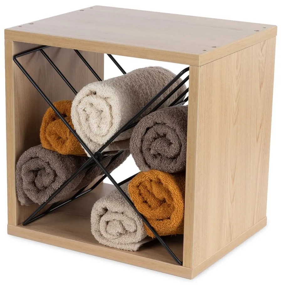 Regał na wino w dekorze jesionu w naturalnym kolorze liczba butelek 12 36,5x36x29 cm Macon – Compactor