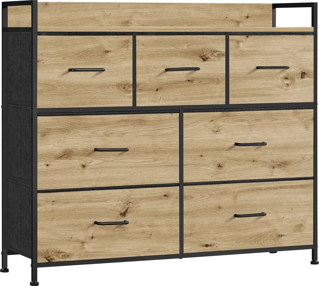 Duża komoda z szufladami w stylu loft dąb artisan A9-Z16