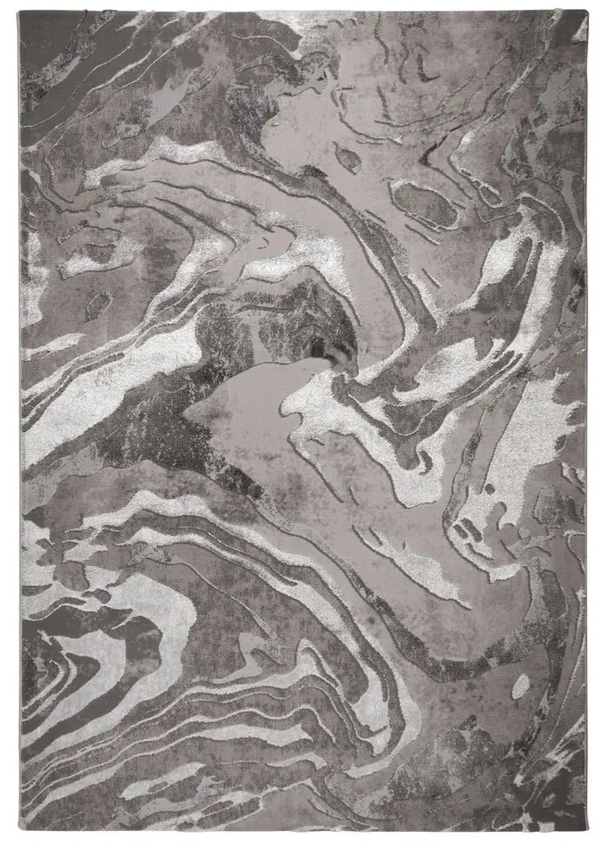 Dywan w szaro-srebrnym kolorze 80x150 cm Marbled – Flair Rugs