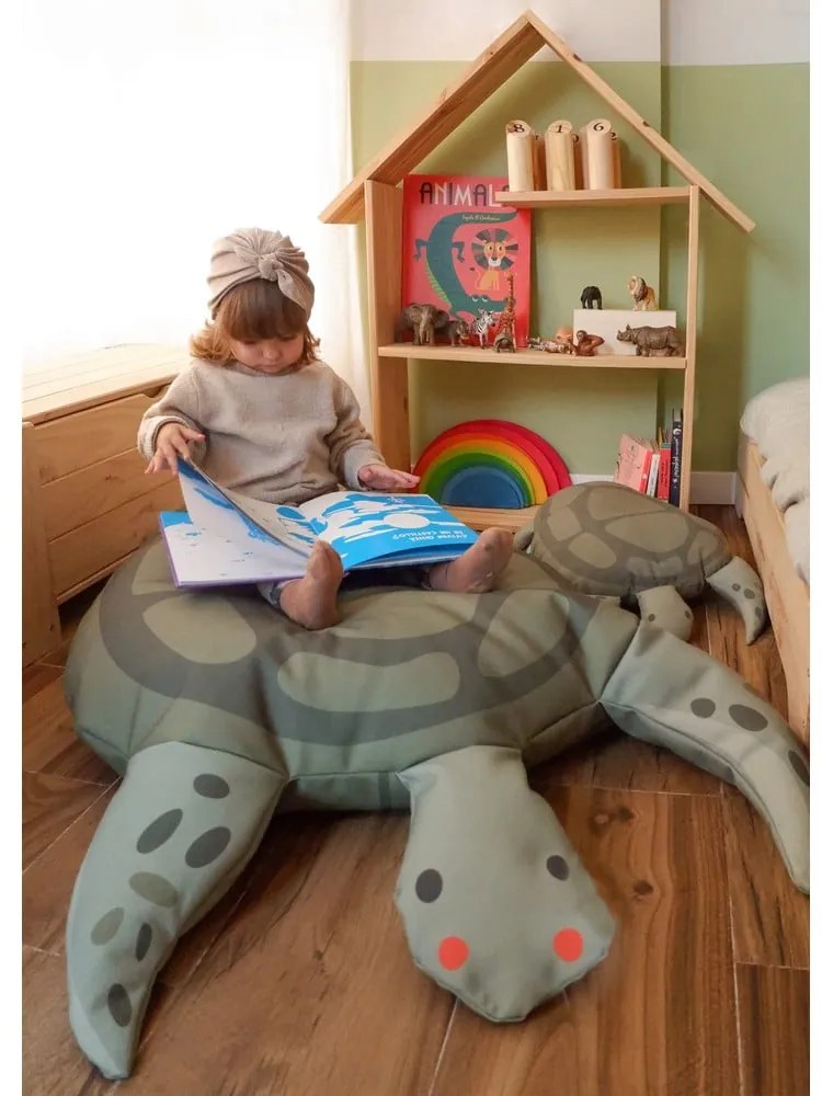 Zielony dziecięcy worek do siedzenia Turtle – Little Nice Things