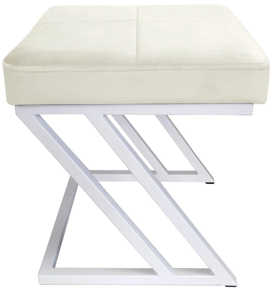 Pufa ZETA LOFT taboret podnóżek podstawa biała MG50