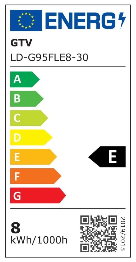 Żarówka filamentowa z ciepłym światłem z gwintem E27, 8 W – GTV