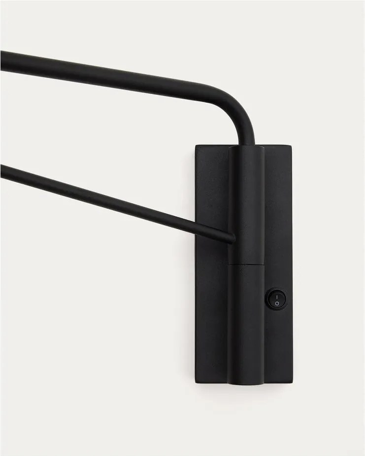 Biało-czarny kinkiet ø 20 cm Eilo – Kave Home