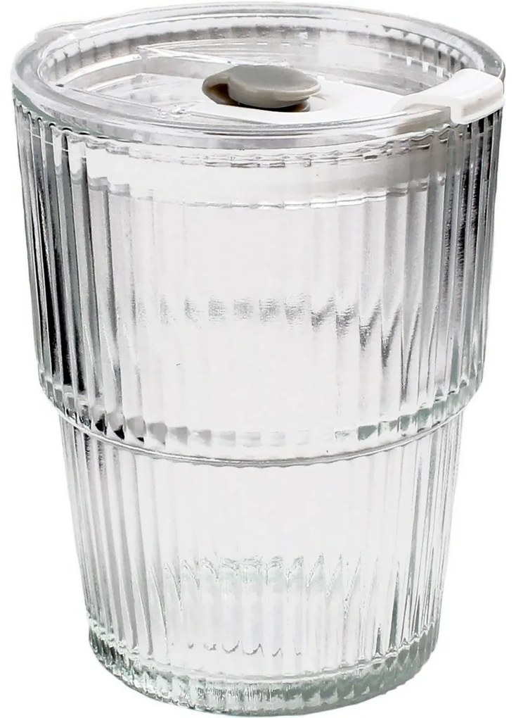 Toro Szklanka ze słomką 320 ml, 9,5 x 9,5 x 11,3cm