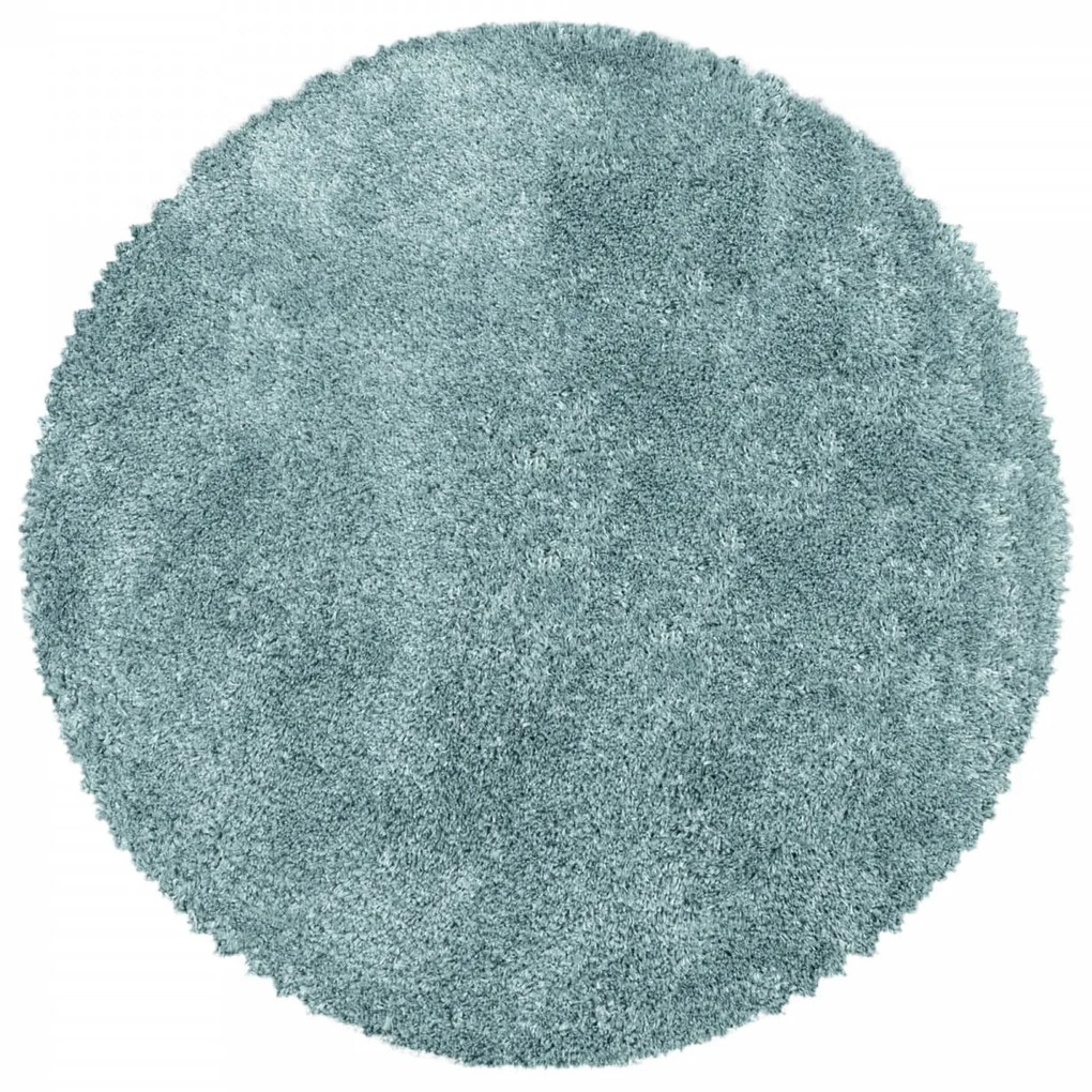 Dywan shaggy Fluffy Super Soft lazurowy 120 cm x 120 cm koło