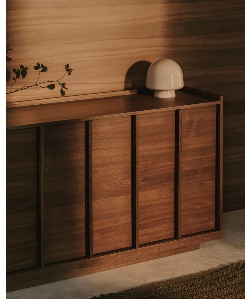 Brązowa komoda w dekorze orzecha 200x80x45 cm Onix – Kave Home