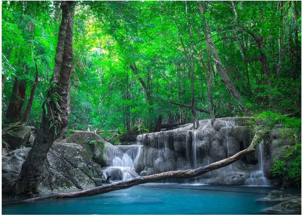Obraz - Wodospad Erawan, Kanchanaburi, Tajlandia (70x50 cm)