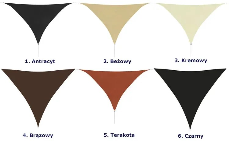 Trójkątny żagiel ogrodowy terakota - Norea