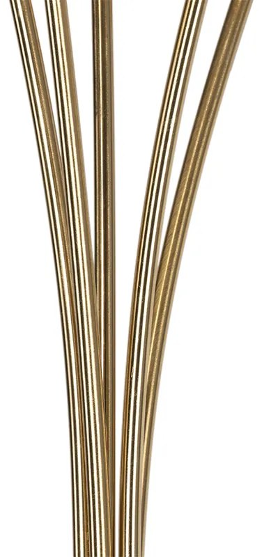 Nowoczesna lampa stojąca złota 5-świateł z dymionym szkłem - Athens Rustykalny / Vintage Oswietlenie wewnetrzne