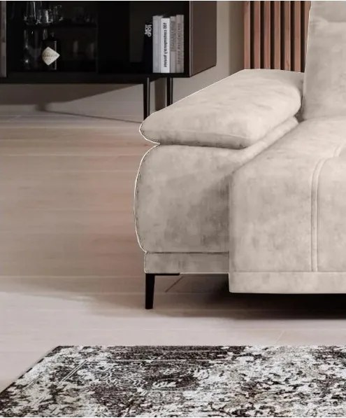 Narożnik FOCUS S Mini z elektryczną regulacją w tkaninie SALVADOR 01 WERSAL