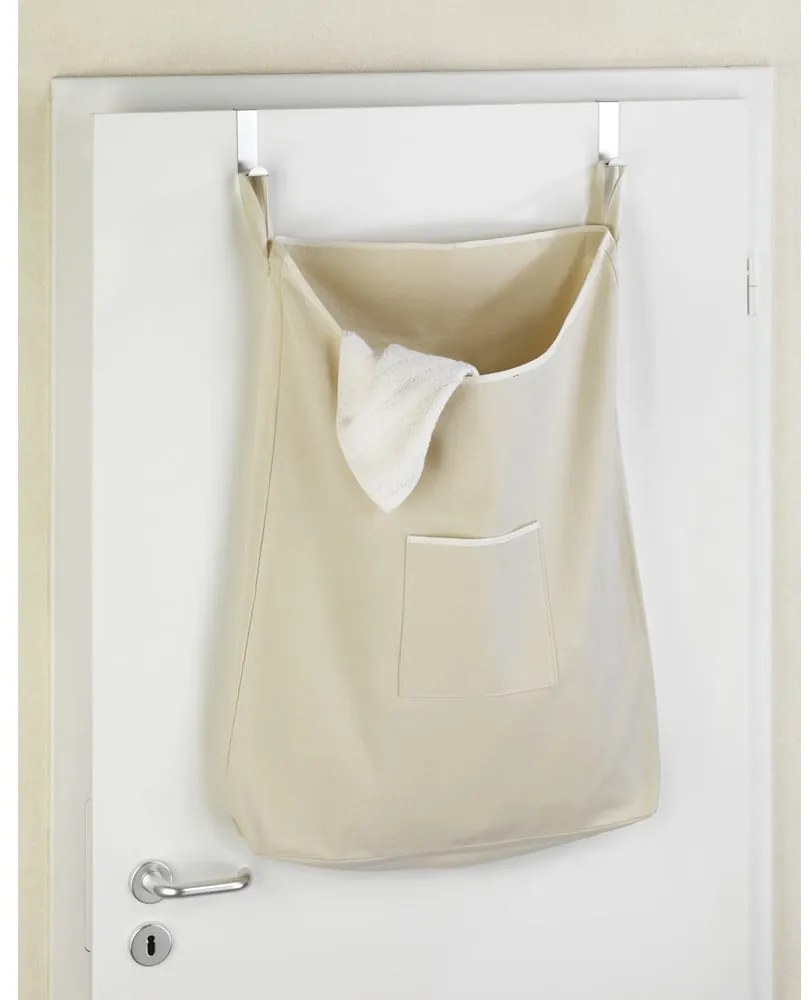 Beżowy wiszący kosz na pranie Wenko Door Laundry, 65 l