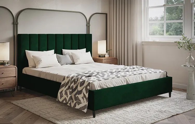 Dwuosobowe łóżko z zagłówkiem 180x200 Siza - 36 kolorów