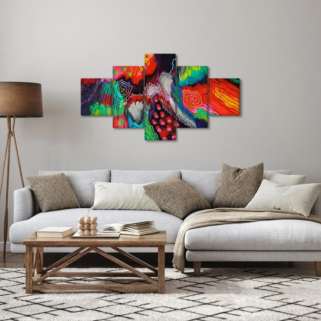 Abstrakcyjny obraz - kolory (125x70 cm)