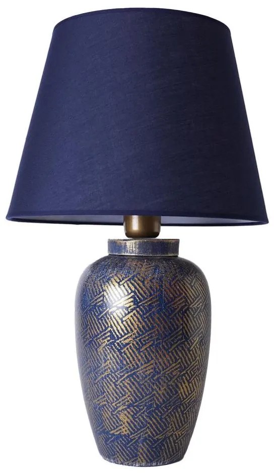 Lampa stołowa RAMZES 1xE27/40W/230V niebieska