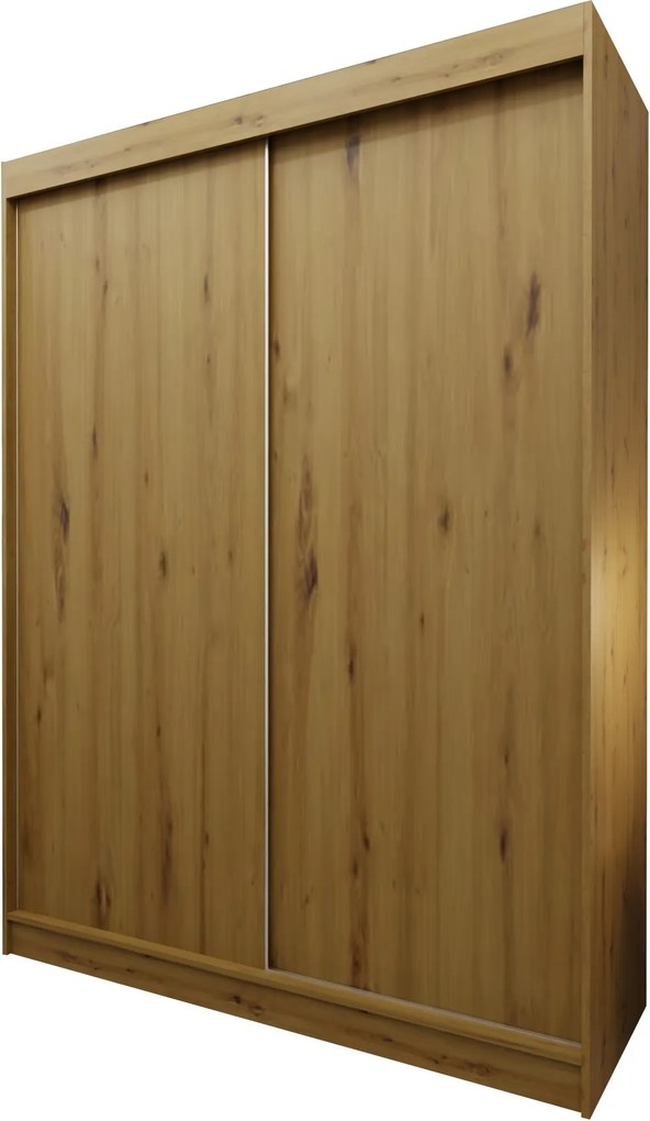 Szafa Przesuwna SOFIA 160 cm Szafa Dwudrzwiowa Dąb artisan