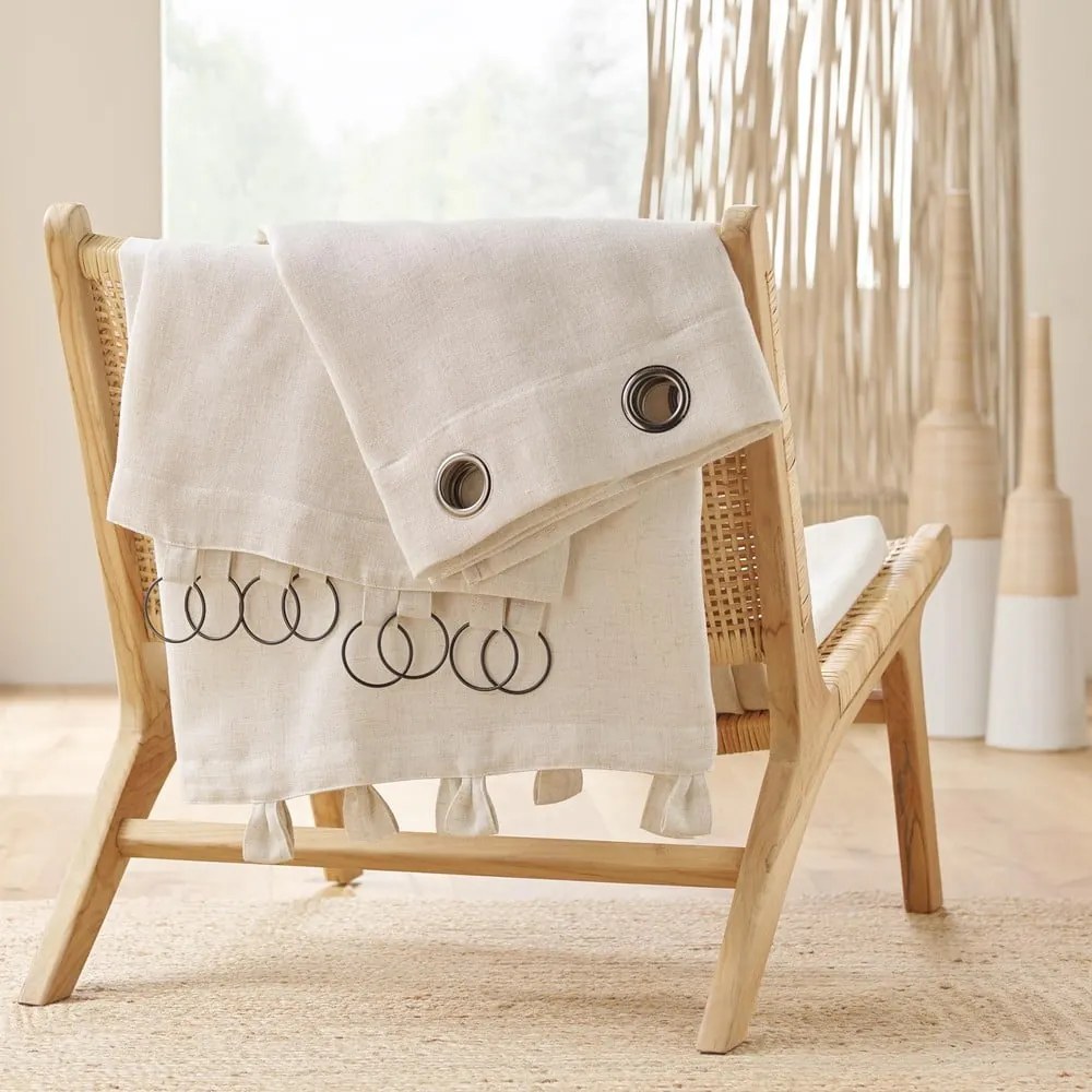 Kremowa zasłona 140x240 cm Pauline – douceur d'intérieur