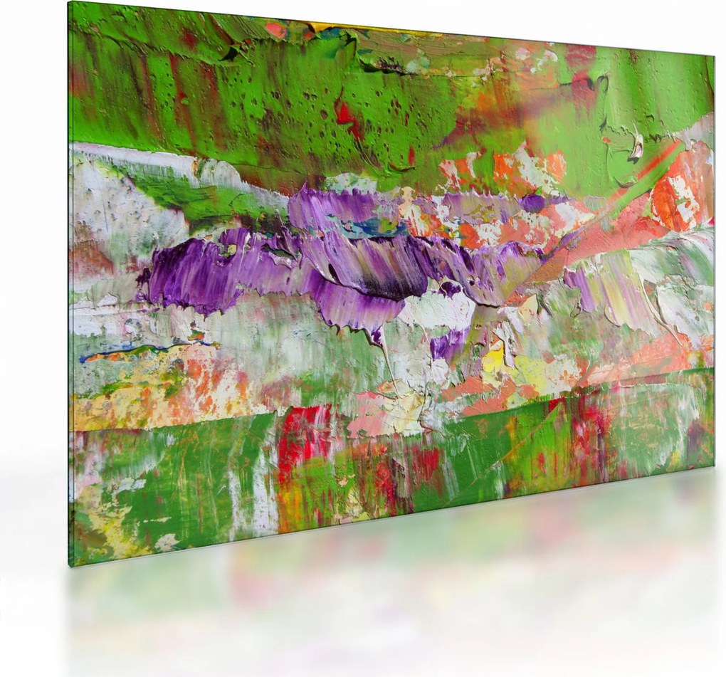 Obraz na szkle abstrakcji - malarstwo (70x50 cm)