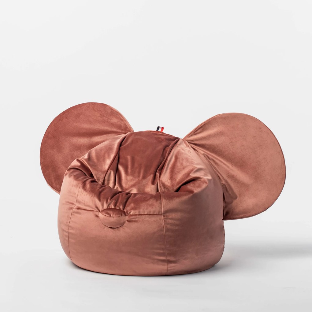 Burgundowa pufa dziecięca - worek PUFA EARS