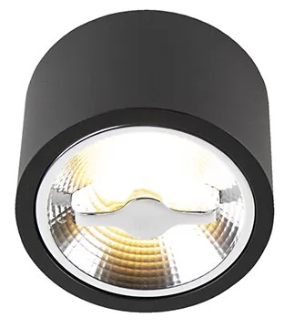 Nowoczesny plafon reflektor czarny AR111 w komplecie z LED - Expert