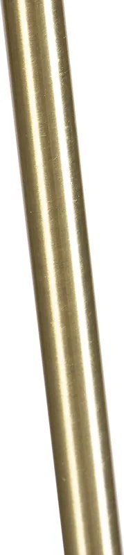 Lampa podłogowa złota/mosiężna z abażurem lnianym taupe 45 cm - Parte