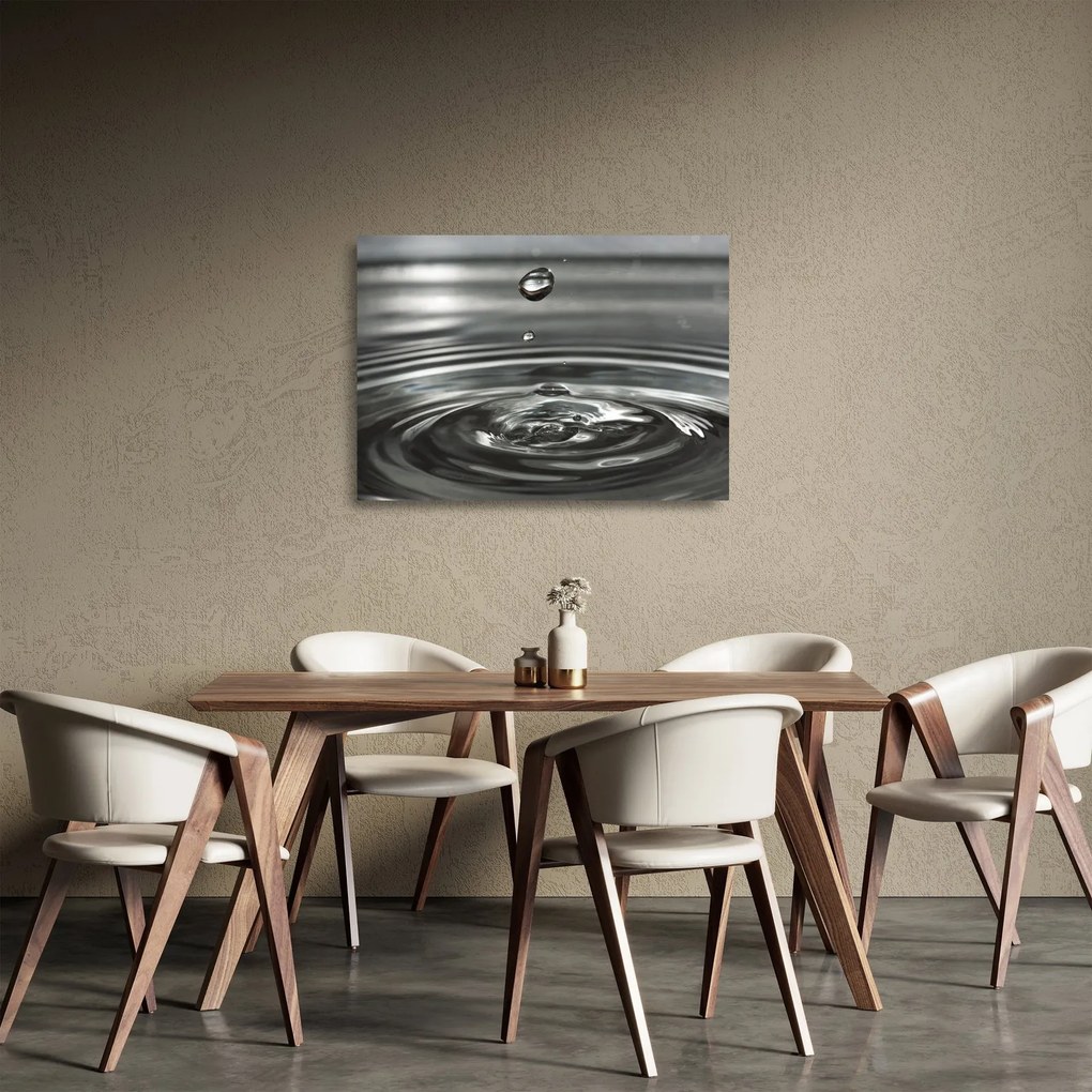Obraz na szkle kropli wody (70x50 cm)