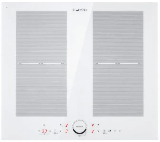 Klarstein Delicatessa 60cm Płyta Indukcyjna 2StrefyFlex 4 Strefy Gotowania Biały