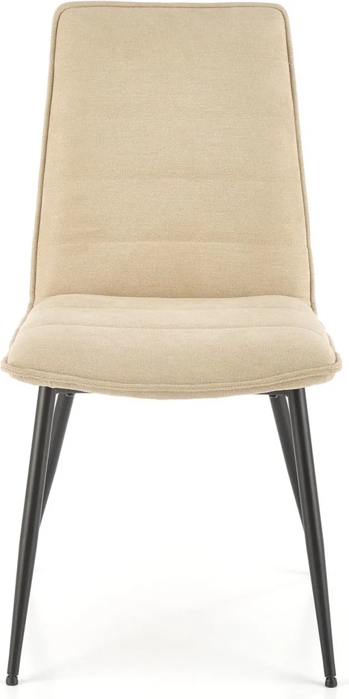 Tapicerowane krzesło K493 z poziomymi przeszyciami