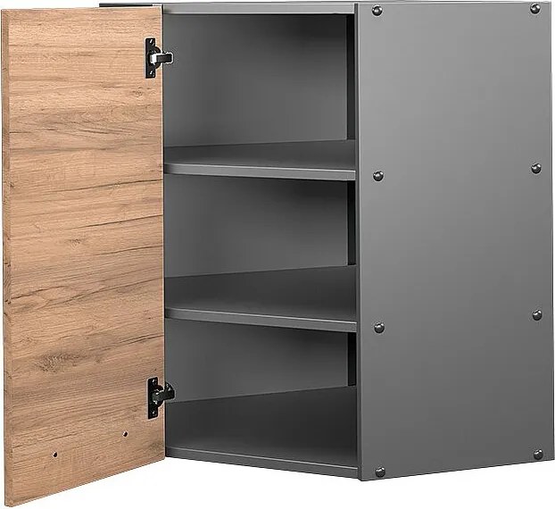 Szafka wisząca narożna złoty dąb energetyczny 57x34.1x72 fame-line