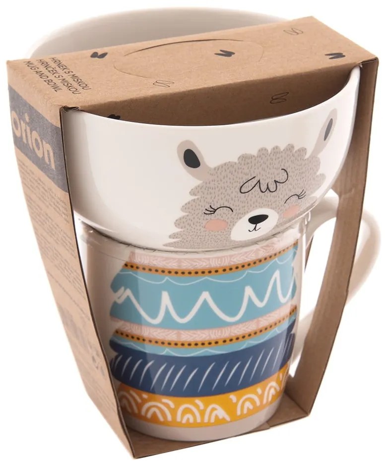 Porcelanowy zestaw kubka i miski 2 szt. 350 ml – Orion