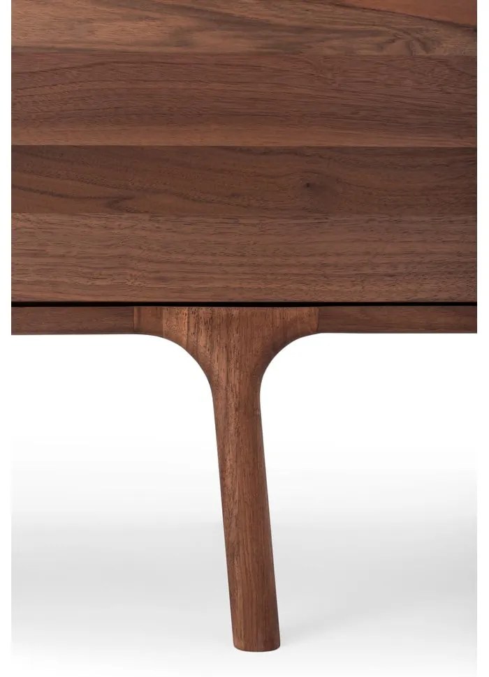 Brązowa szafka pod TV z litego drewna dębowego 220x45x45 cm Fawn – Gazzda