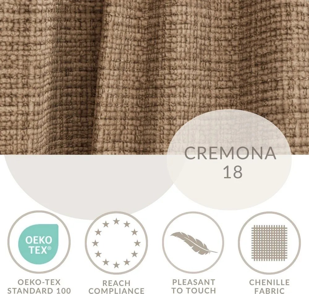 Jasnobrązowy narożnik z tkaniny szenilowej (prawostronny/w kształcie litery L) Kirou – Maison de Rêve