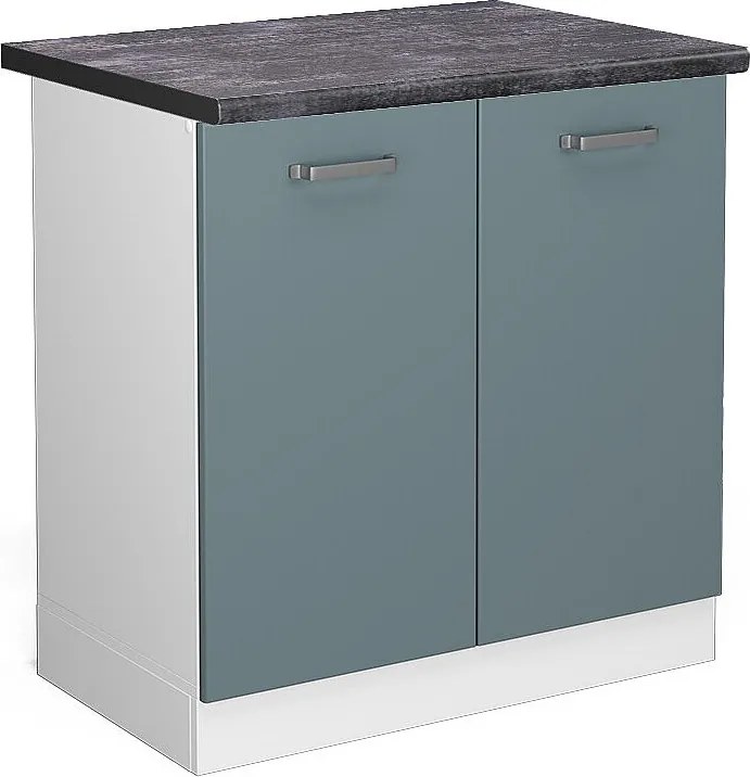 Szafka pod zlew niebiesko-szary 80x60x81.6 r-line