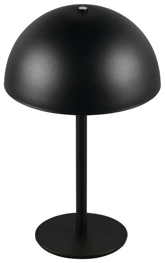 Lampa stołowa LED w kolorze matowej czerni z metalowym kloszem (wysokość 21 cm) Munoz – Trio