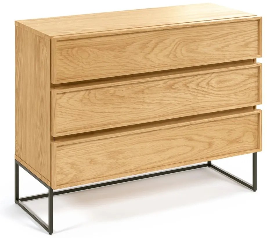 Komoda w dekorze dębu w naturalnym kolorze 100x78x42 cm Taiana – Kave Home