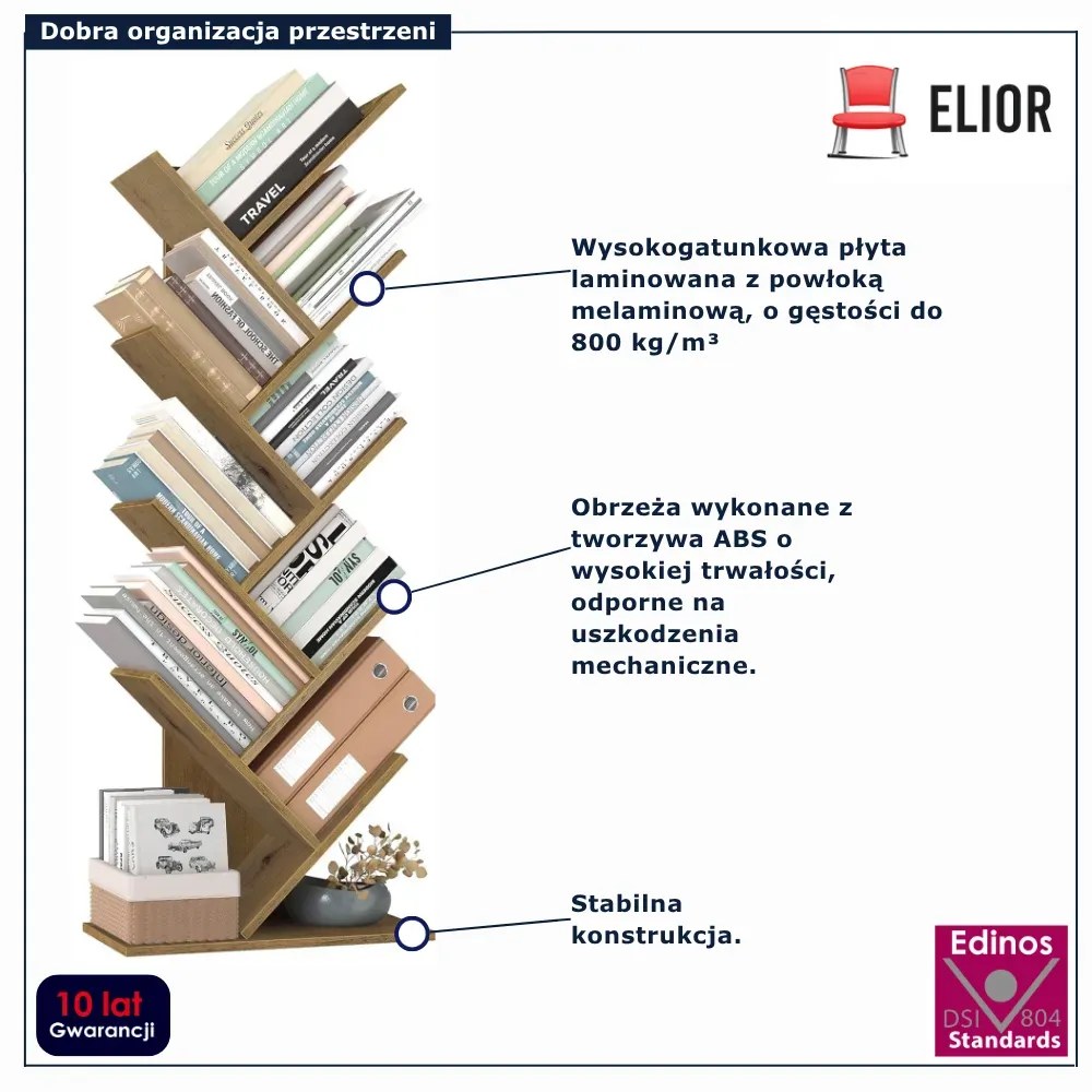 Regał drzewko, stojak na książki dąb artisan - Tocador 4X